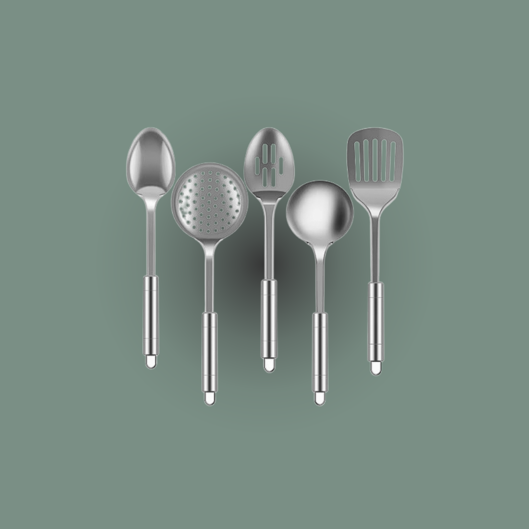 5 Piece Stainless Steel Utensils Set